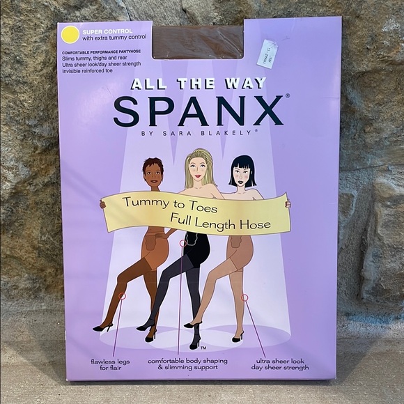 NEW SPANX All the Way Tummy to Toes Full Length Hose Super Control Nude1 Size D - Picture 1 of 4